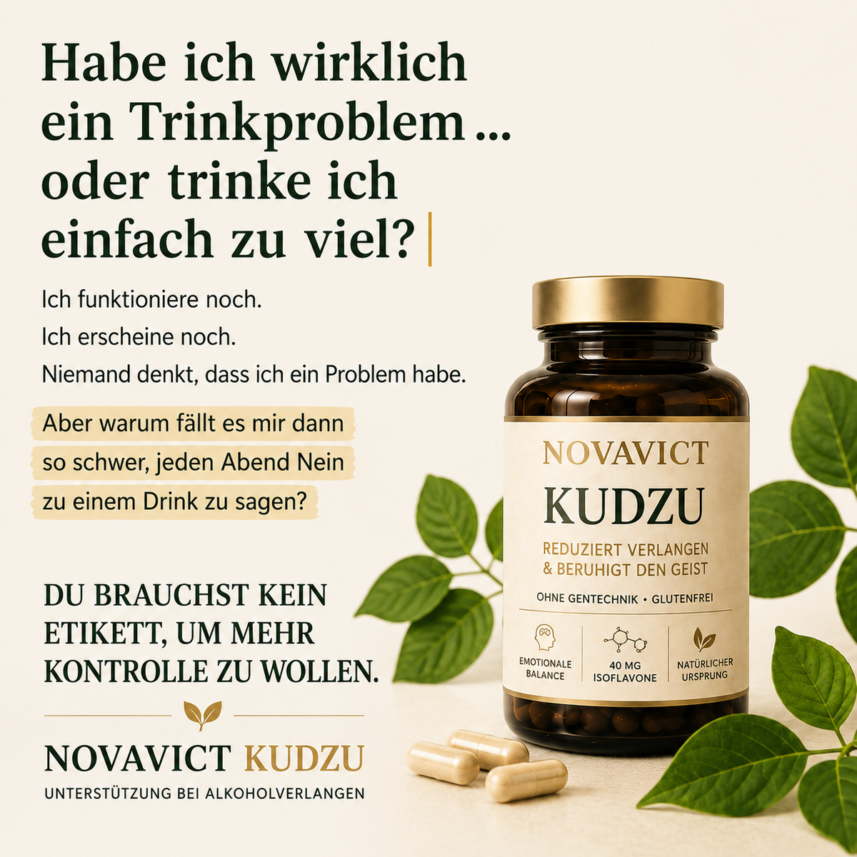 Kudzu • 40 mg Isoflavone • 100 % natürlich